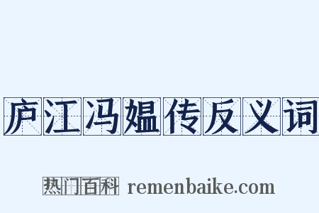 庐江冯媪传反义词是什么意思的图片